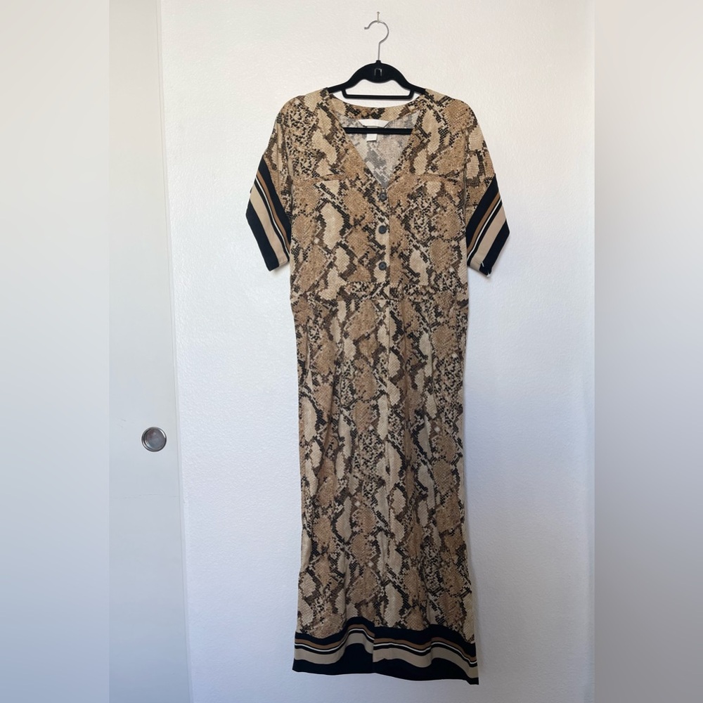 H&M jumpsuit in snake skin pattern
